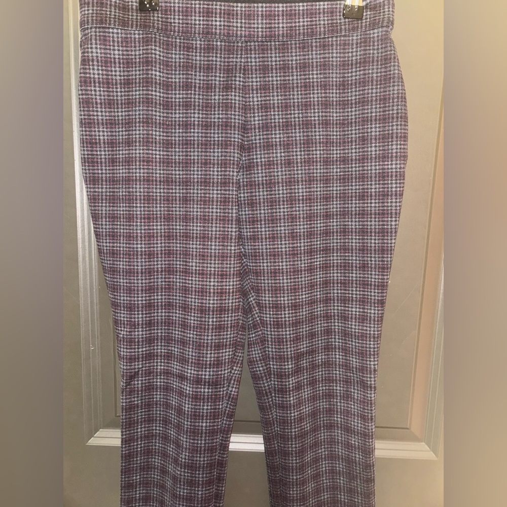 Plaid Skinny Dress Pants